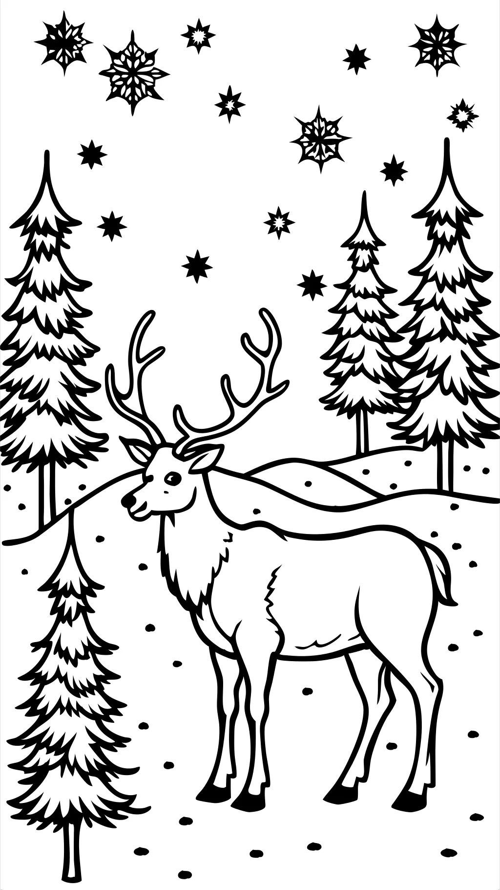 reindeer coloring page